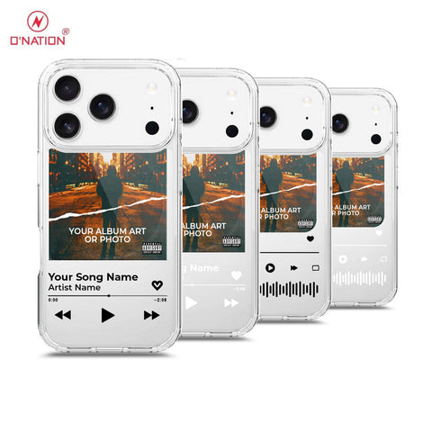 iPhone 17 Pro Max Cover - Personalised Album Art Series - 4 Designs - Clear Phone Case - Soft Silicon Borders
