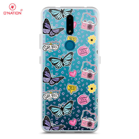 Nokia 2.4 Cover - O'Nation Butterfly Dreams Series - 9 Designs - Clear Phone Case - Soft Silicon Borders