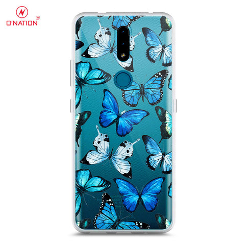 Nokia 2.4 Cover - O'Nation Butterfly Dreams Series - 9 Designs - Clear Phone Case - Soft Silicon Borders