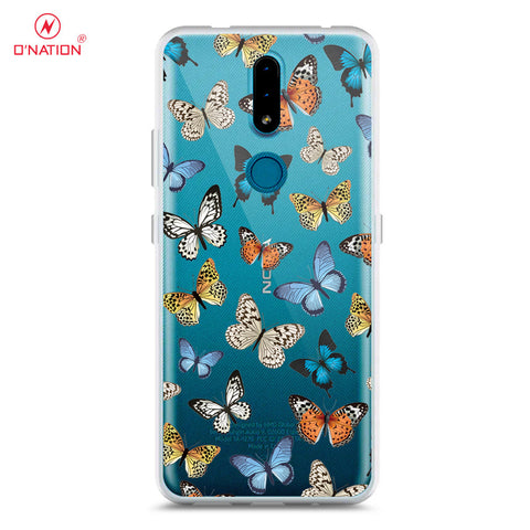 Nokia 2.4 Cover - O'Nation Butterfly Dreams Series - 9 Designs - Clear Phone Case - Soft Silicon Borders