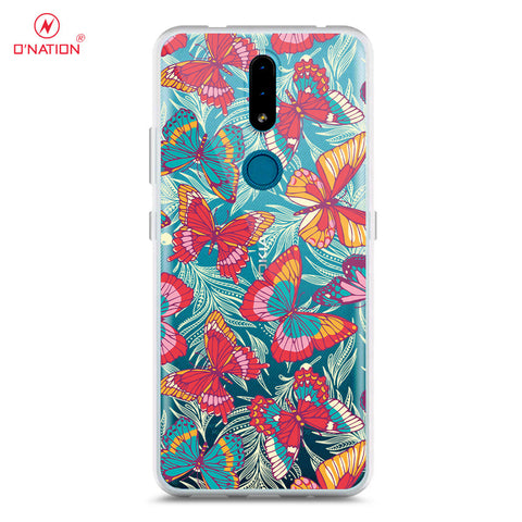 Nokia 2.4 Cover - O'Nation Butterfly Dreams Series - 9 Designs - Clear Phone Case - Soft Silicon Borders