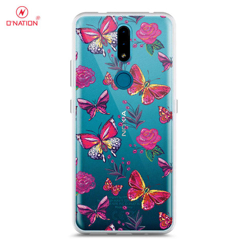 Nokia 2.4 Cover - O'Nation Butterfly Dreams Series - 9 Designs - Clear Phone Case - Soft Silicon Borders