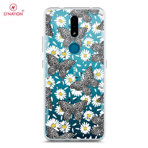 Nokia 2.4 Cover - O'Nation Butterfly Dreams Series - 9 Designs - Clear Phone Case - Soft Silicon Borders