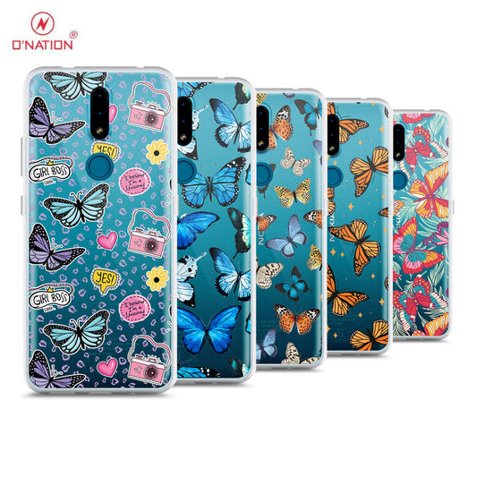 Nokia 2.4 Cover - O'Nation Butterfly Dreams Series - 9 Designs - Clear Phone Case - Soft Silicon Borders