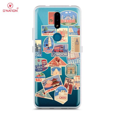 Nokia 2.4 Cover - Personalised Boarding Pass Ticket Series - 5 Designs - Clear Phone Case - Soft Silicon Borders