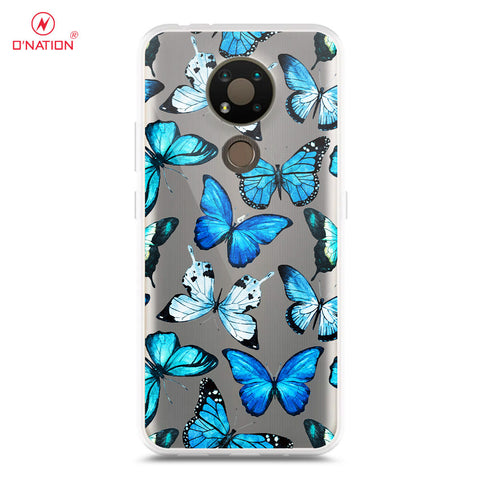 Nokia 3.4 Cover - O'Nation Butterfly Dreams Series - 9 Designs - Clear Phone Case - Soft Silicon Borders