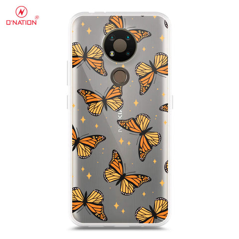 Nokia 3.4 Cover - O'Nation Butterfly Dreams Series - 9 Designs - Clear Phone Case - Soft Silicon Borders