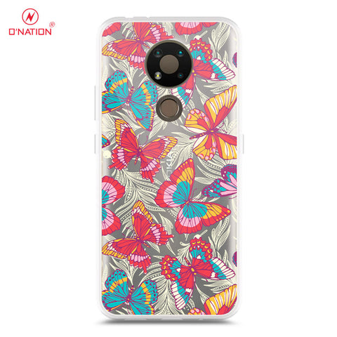 Nokia 3.4 Cover - O'Nation Butterfly Dreams Series - 9 Designs - Clear Phone Case - Soft Silicon Borders