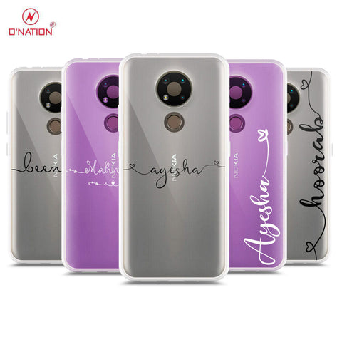 Nokia 3.4 Cover - Personalised Name Series - 8 Designs - Clear Phone Case - Soft Silicon Borders