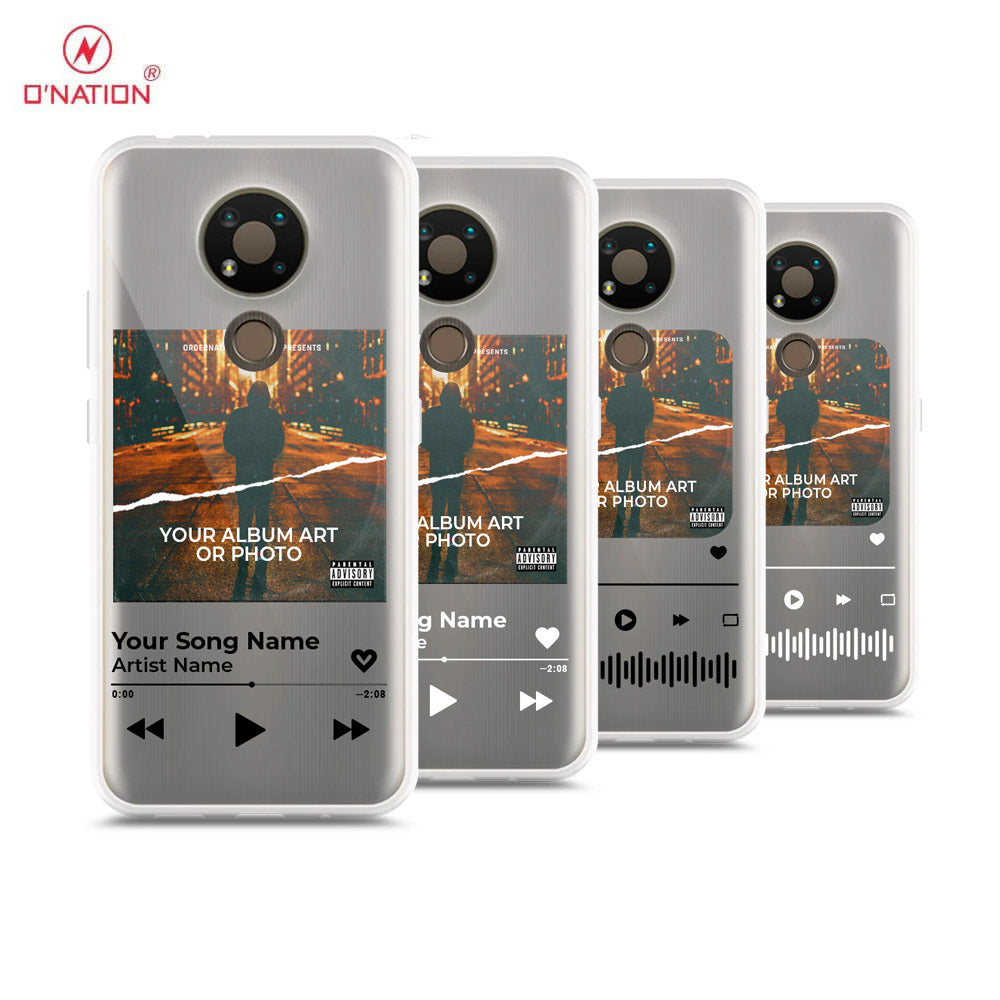 Nokia 3.4 Cover - Personalised Album Art Series - 4 Designs - Clear Phone Case - Soft Silicon Borders