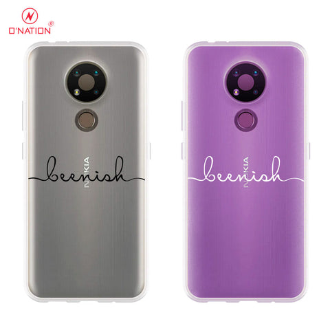 Nokia 3.4 Cover - Personalised Name Series - 8 Designs - Clear Phone Case - Soft Silicon Borders