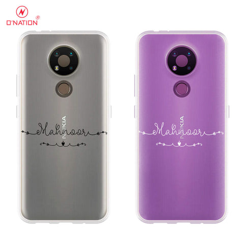 Nokia 3.4 Cover - Personalised Name Series - 8 Designs - Clear Phone Case - Soft Silicon Borders