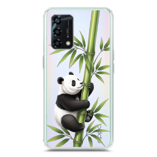Oppo F19 Cover -Dreamy Panda Series - Clear Phone Case - Soft Silicon Borders