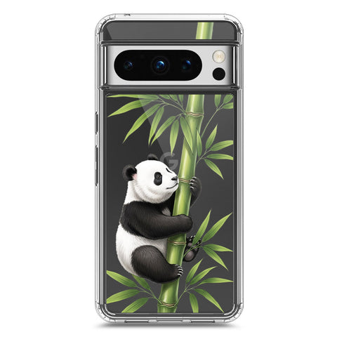 Google Pixel 8 Pro Cover -Dreamy Panda Series - Clear Phone Case - Soft Silicon Borders