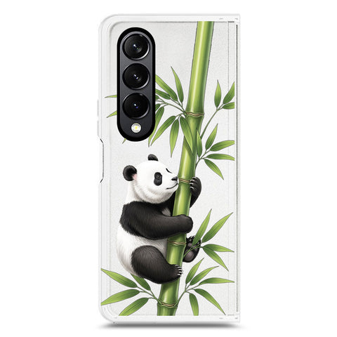 Samsung Galaxy Z Fold 4 5G Cover -Dreamy Panda Series - Clear Phone Case - Soft Silicon Borders