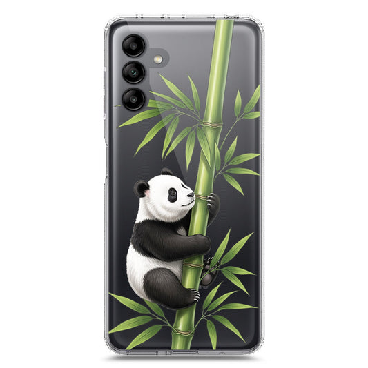 Samsung Galaxy A13 5G Cover -Dreamy Panda Series - Clear Phone Case - Soft Silicon Borders