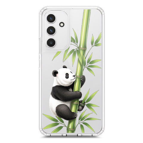 Samsung Galaxy A54 5G Cover -Dreamy Panda Series - Clear Phone Case - Soft Silicon Borders