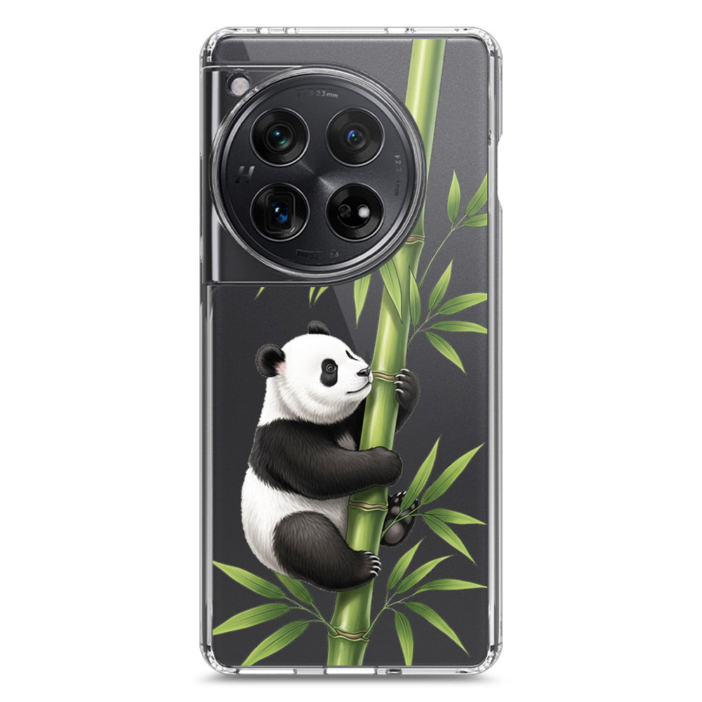 OnePlus 12 Cover -Dreamy Panda Series - Clear Phone Case - Soft Silicon Borders
