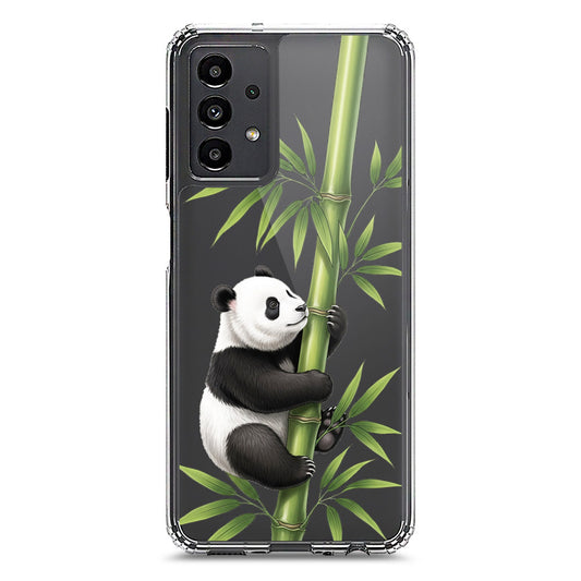Samsung Galaxy A13 Cover -Dreamy Panda Series - Clear Phone Case - Soft Silicon Borders