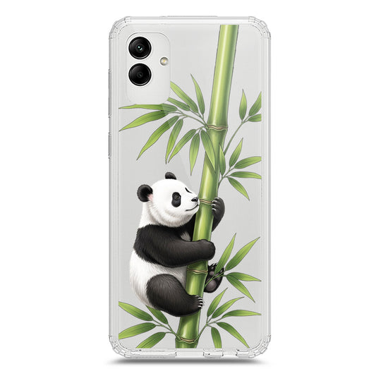 Samsung Galaxy A05 Cover -Dreamy Panda Series - Clear Phone Case - Soft Silicon Borders