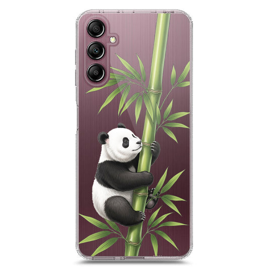 Samsung Galaxy A15 5G Cover -Dreamy Panda Series - Clear Phone Case - Soft Silicon Borders