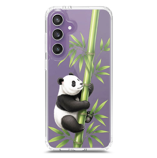 Samsung Galaxy S24 Plus Cover -Dreamy Panda Series - Clear Phone Case - Soft Silicon Borders