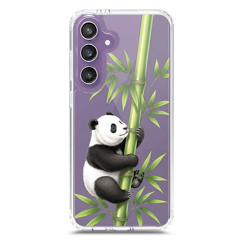 Samsung Galaxy S24 Plus Cover -Dreamy Panda Series - Clear Phone Case - Soft Silicon Borders