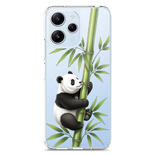 Xiaomi Redmi 12 Cover -Dreamy Panda Series - Clear Phone Case - Soft Silicon Borders