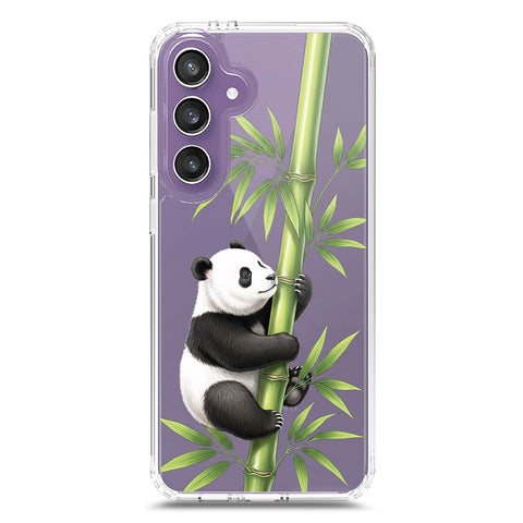 Samsung Galaxy S24 FE Cover -Dreamy Panda Series - Clear Phone Case - Soft Silicon Borders