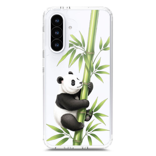 Samsung Galaxy A56 Cover -Dreamy Panda Series - Clear Phone Case - Soft Silicon Borders