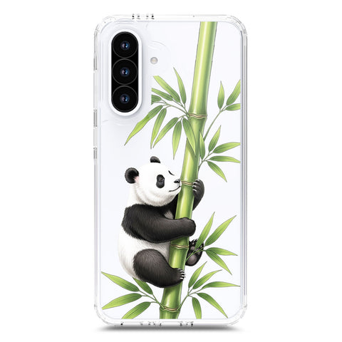 Samsung Galaxy A36 Cover -Dreamy Panda Series - Clear Phone Case - Soft Silicon Borders