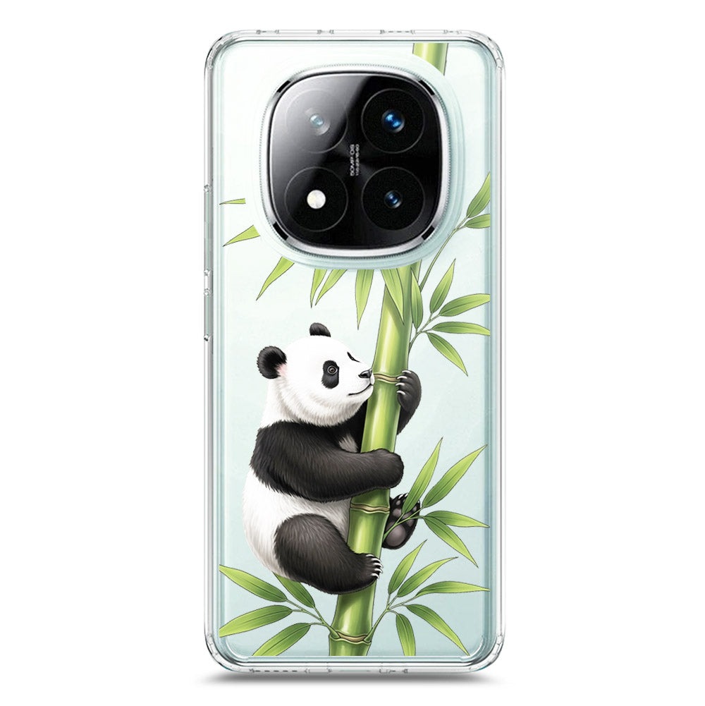 Xiaomi Redmi Note 14 Pro 4G Cover -Dreamy Panda Series - Clear Phone Case - Soft Silicon Borders