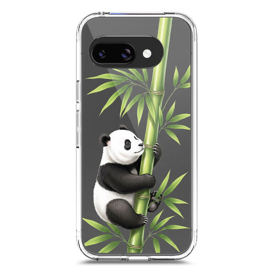 Google Pixel 9a Cover -Dreamy Panda Series - Clear Phone Case - Soft Silicon Borders