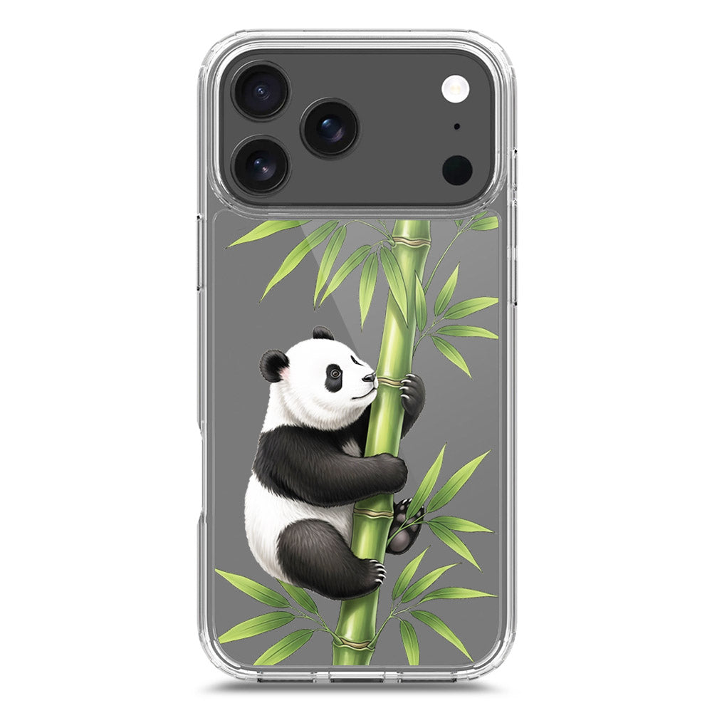 iPhone 17 Pro Max Cover -Dreamy Panda Series - Clear Phone Case - Soft Silicon Borders