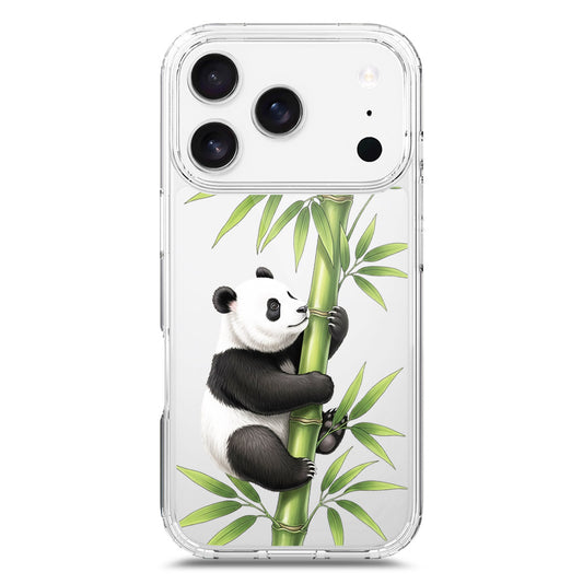 iPhone 17 Pro Cover -Dreamy Panda Series - Clear Phone Case - Soft Silicon Borders
