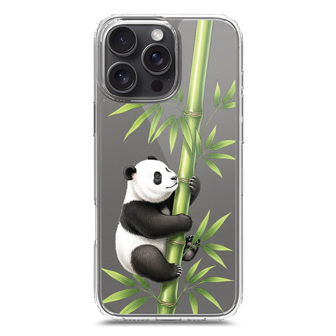 iPhone 16 Pro Max Cover -Dreamy Panda Series - Clear Phone Case - Soft Silicon Borders