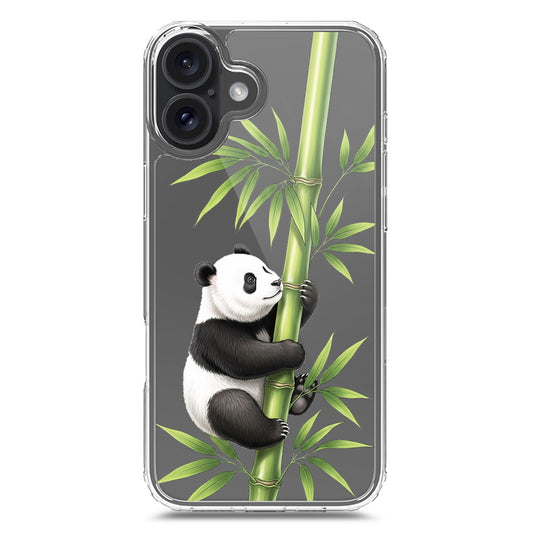 iPhone 16 Plus Cover -Dreamy Panda Series - Clear Phone Case - Soft Silicon Borders