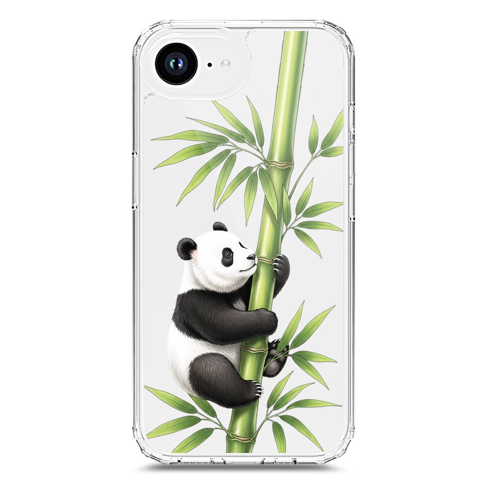 iPhone 16e Cover -Dreamy Panda Series - Clear Phone Case - Soft Silicon Borders