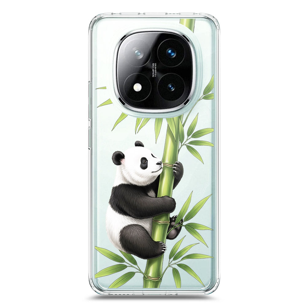 Xiaomi Redmi Note 14 Pro 5G Cover -Dreamy Panda Series - Clear Phone Case - Soft Silicon Borders