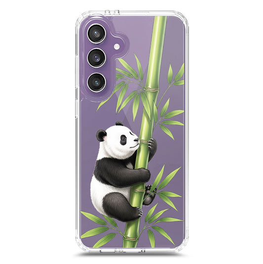 Samsung Galaxy S25 FE Cover -Dreamy Panda Series - Clear Phone Case - Soft Silicon Borders