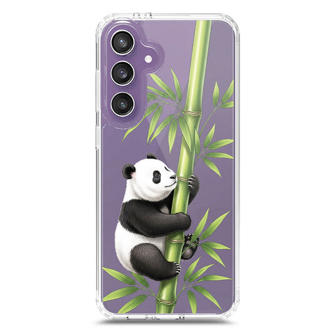 Samsung Galaxy S25 FE Cover -Dreamy Panda Series - Clear Phone Case - Soft Silicon Borders