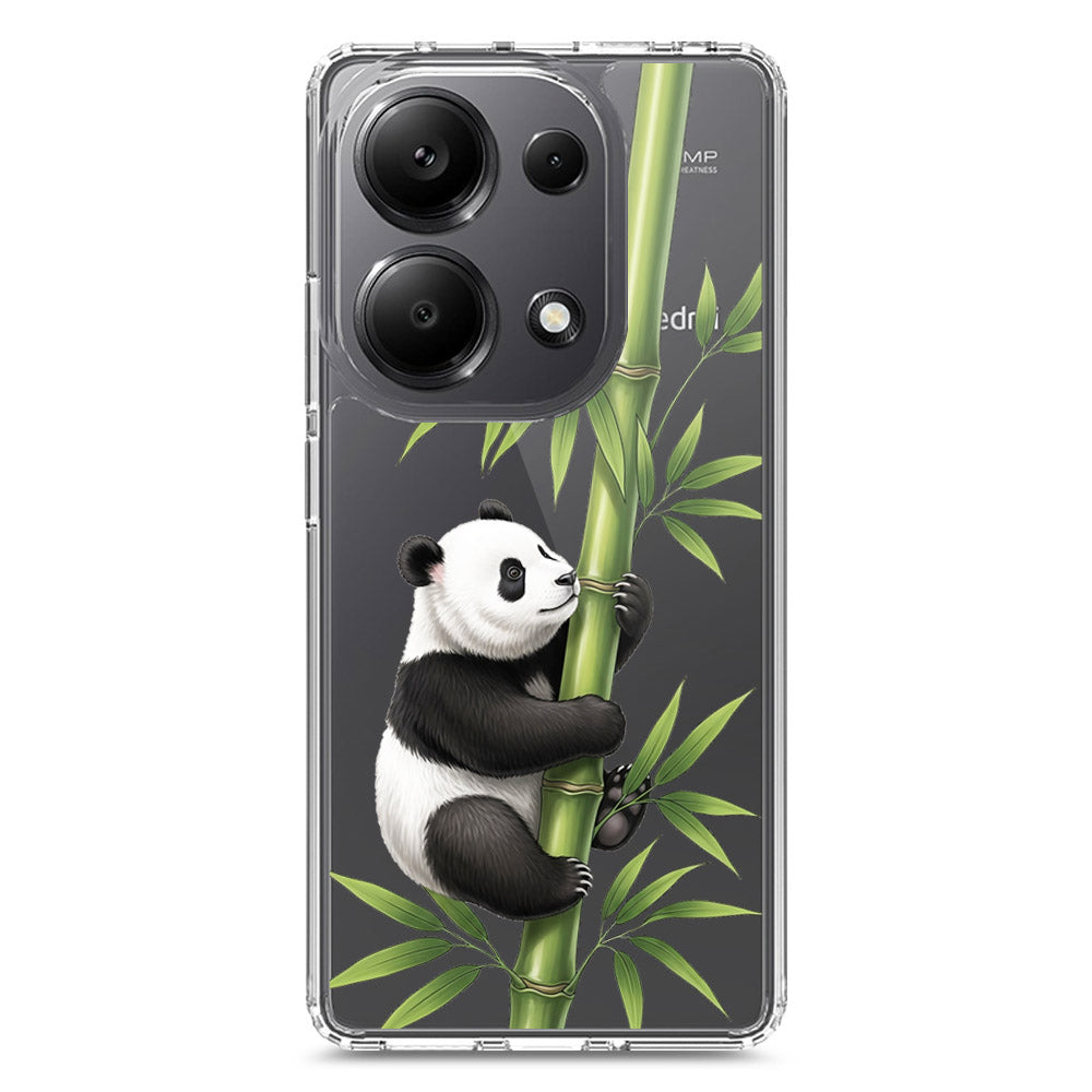 Xiaomi Poco M6 Pro 4G Cover -Dreamy Panda Series - Clear Phone Case - Soft Silicon Borders