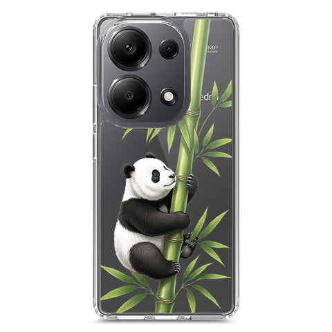 Xiaomi Poco M6 Pro 4G Cover -Dreamy Panda Series - Clear Phone Case - Soft Silicon Borders