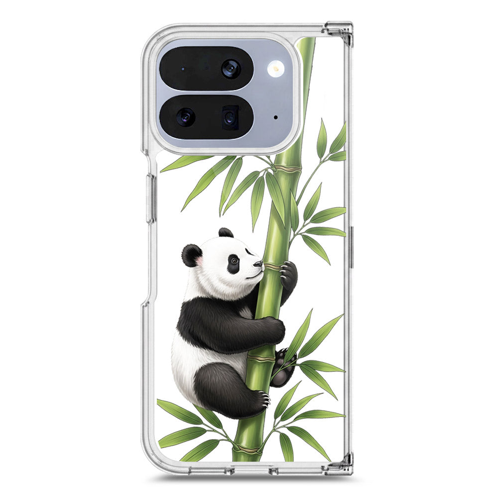 Google Pixel 10 Pro Fold Cover -Dreamy Panda Series - Clear Phone Case - Soft Silicon Borders