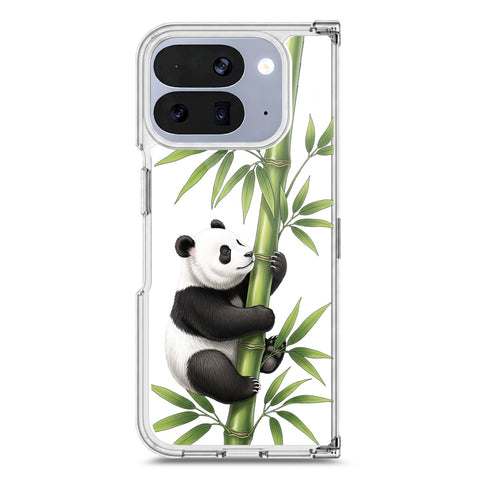 Google Pixel 10 Pro Fold Cover -Dreamy Panda Series - Clear Phone Case - Soft Silicon Borders