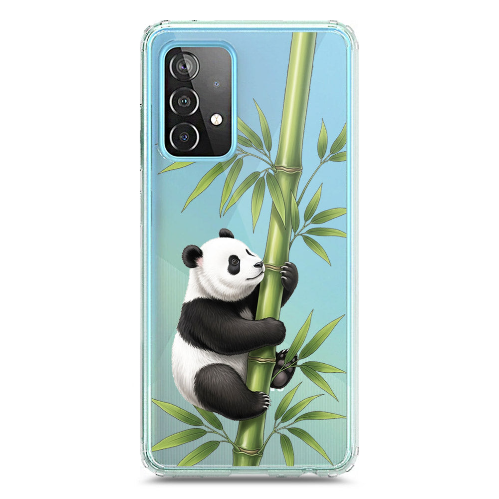 Samsung Galaxy A52 Cover -Dreamy Panda Series - Clear Phone Case - Soft Silicon Borders
