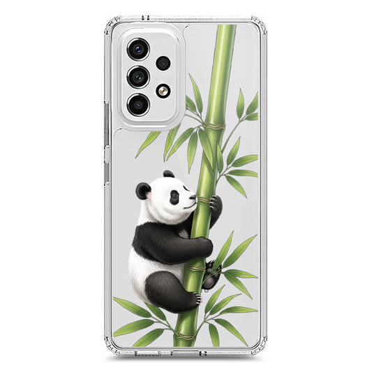 Samsung Galaxy A53 5G Cover -Dreamy Panda Series - Clear Phone Case - Soft Silicon Borders