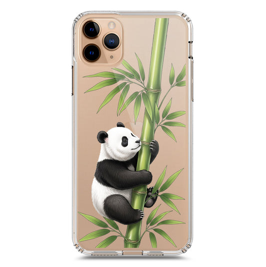 iPhone 11 Pro Max Cover -Dreamy Panda Series - Clear Phone Case - Soft Silicon Borders