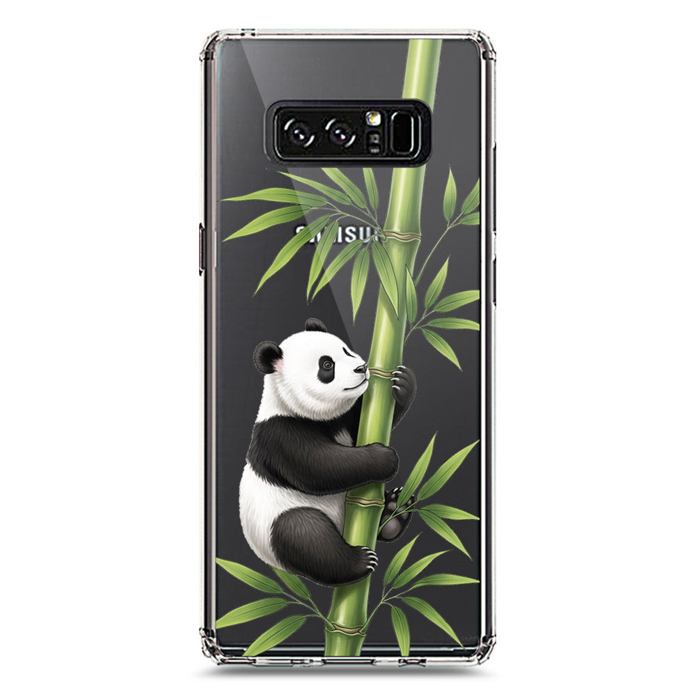 Samsung Galaxy Note 8 Cover -Dreamy Panda Series - Clear Phone Case - Soft Silicon Borders