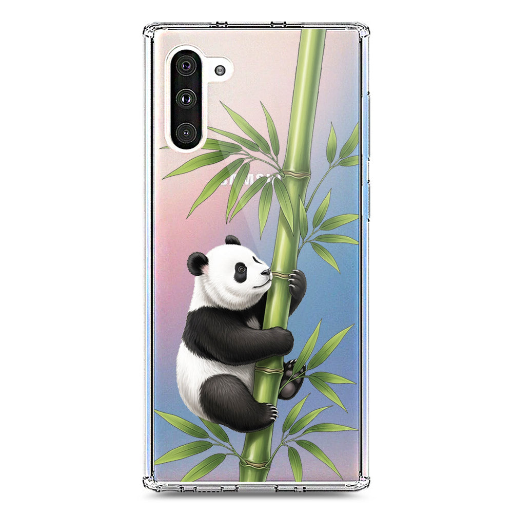 Samsung Galaxy Note 10 Cover -Dreamy Panda Series - Clear Phone Case - Soft Silicon Borders